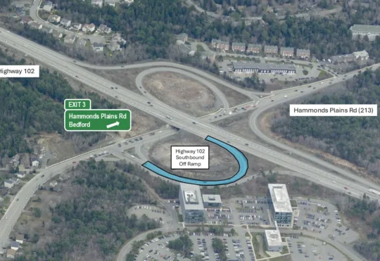 Hwy 102 off-ramp at Exit 3 to close for construction