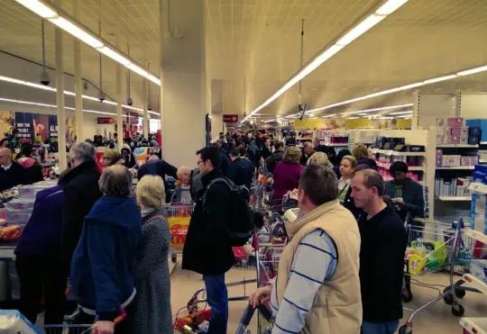 Christmas shoppers are buying less
