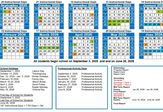 New school year calendar adopted