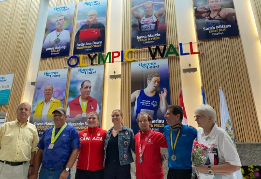 David Rudderham and Brian Ward inducted into Queens County’s Olympic Wall