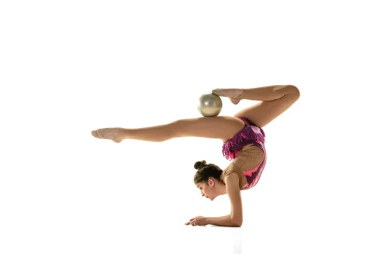 Rhythmic Gymnasts competing at CEPS Moncton