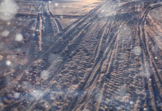 Snowfall creating slick driving conditions
