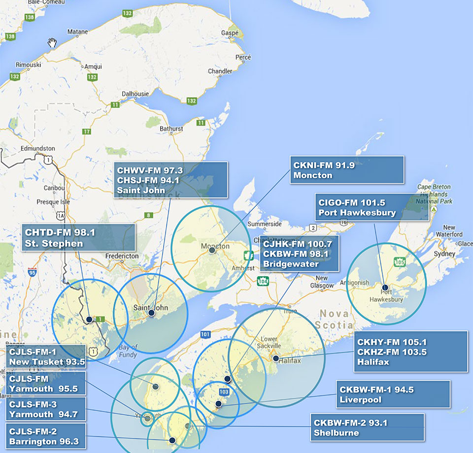 Coverage Map Atlantic Canada