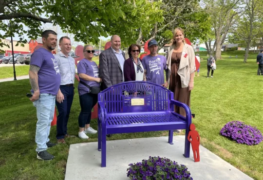 Yarmouth County gets purple benches dedicated to domestic violence victims