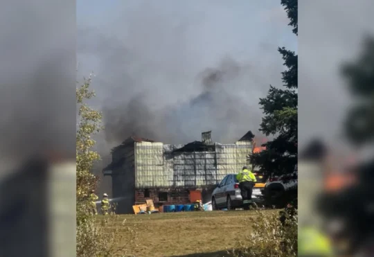Barn fire closes part of Homestead Road in Riverglade, near Salisbury