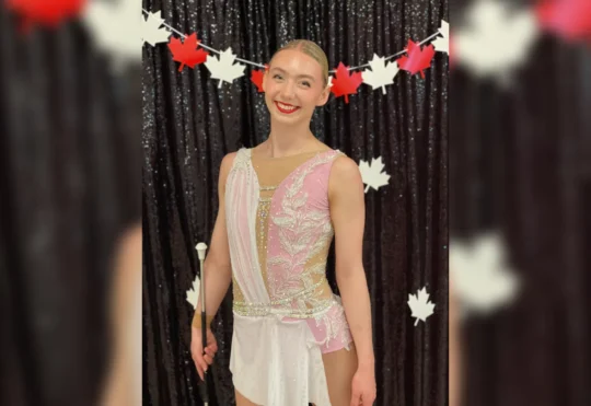 Local baton twirler competing at world championship