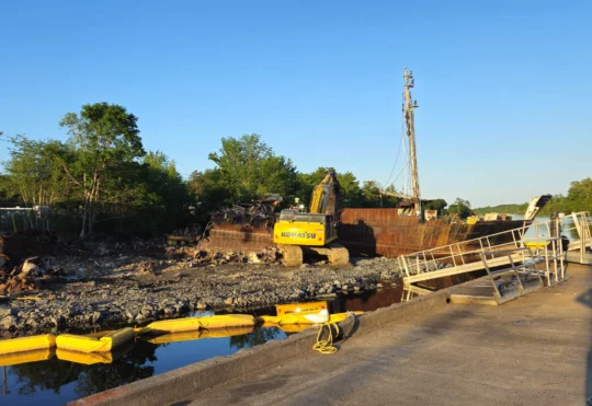 Second derelict vessel hauled out of LaHave River