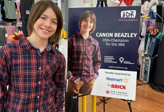 Young Dartmouth cancer survivor to represent IWK Foundation