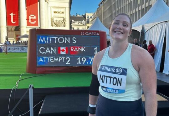 Sarah Mitton claims silver at Diamond League Brussels, qualifies for Finals
