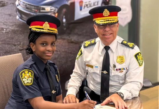 Badges and big dreams: Saint John student named chief for a day
