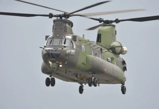 Night helicopter fire training for military in Herring Cove
