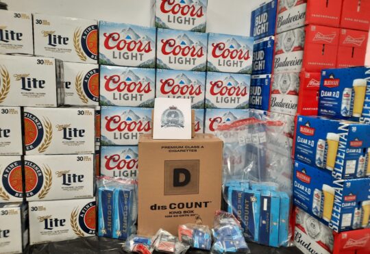 3 men arrested after officers seized illegal cigarettes, beer