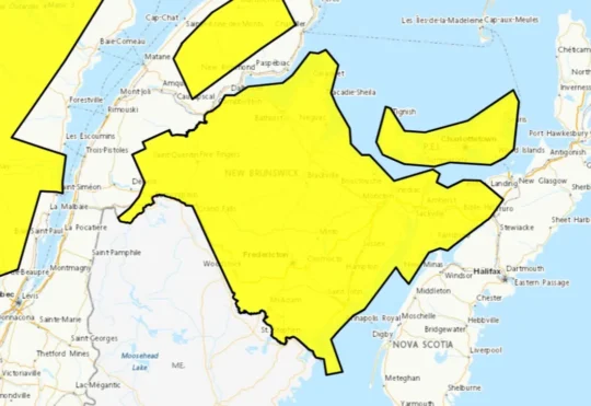 Arctic chill coming to New Brunswick this weekend