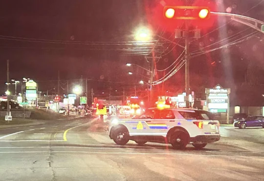 Car and motorcycle collide on Mountain Road