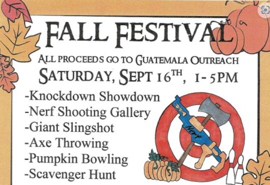 Festival raising money for Guatemala Outreach