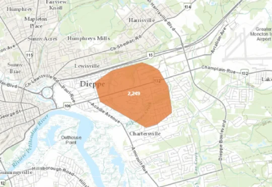 Outage leaves 2,200 without power in Dieppe