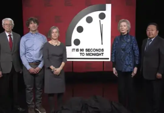During an ‘unprecedented level of danger’ Doomsday Clock stays at 90 seconds to midnight