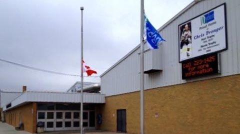Construction at Memorial Arena entrance