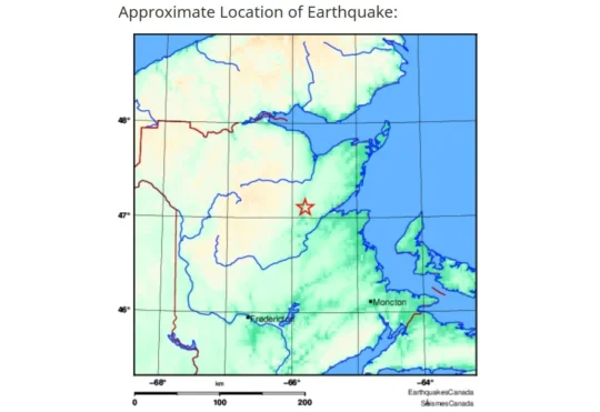 Small earthquake in Miramichi area