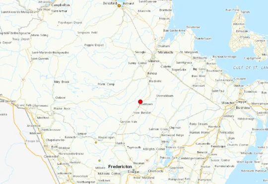 Earthquake reported in central N.B.