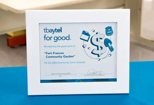 Community Garden in Fort Frances recipient of Tbaytel funding