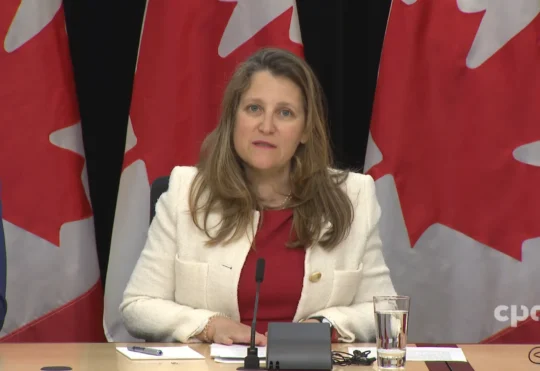 Chrystia Freeland stepping down from Carney’s cabinet, not reoffering