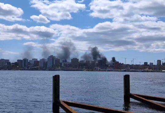 Crews battling high-rise fire in downtown Halifax