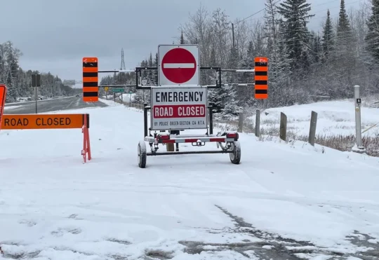 Highway 11 closed following small plane landing
