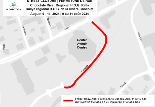 Street closures for Chocolate River Regional H.O.G. Rally