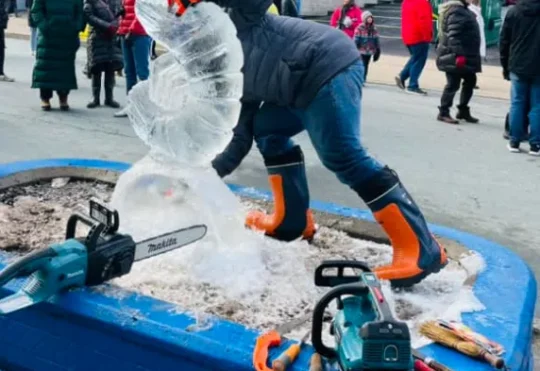 Street closure in downtown Dartmouth due to ice festival