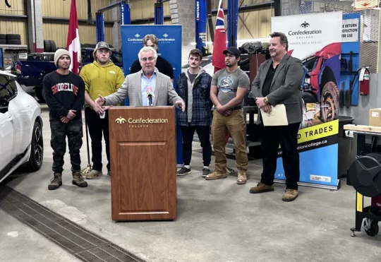 Federal government investing in skilled trades education in northwestern Ontario