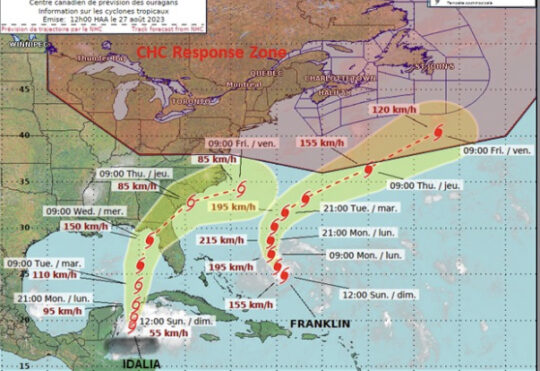 N.S. will be spared wrath of Hurricane Franklin