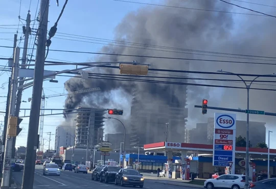 Fire breaks out at apartment complex under construction on Robie