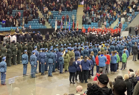 Crowds gather to give gratitude on Remembrance Day