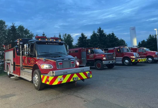 Home lost, two men in hospital after fire in North Grant