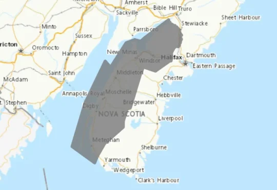 Heavy rain possible for Annapolis Valley, western N.S.