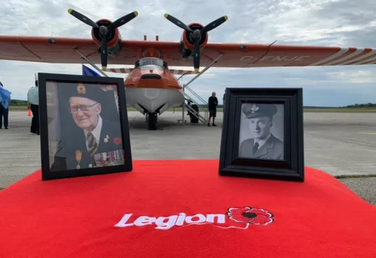 Service for WWII pilot Jim McRae held at Yarmouth Airport