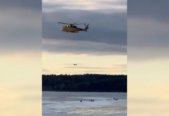 ATV goes through ice on Kennebecasis River