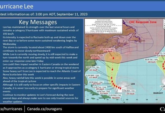 Lee could affect Atlantic Canada weather this weekend