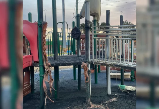 Saint John playground damaged by fire