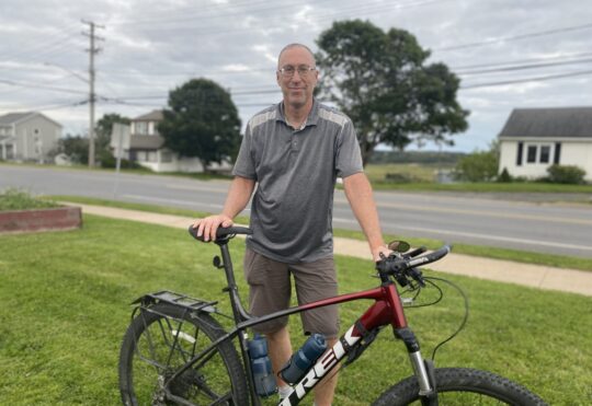 N.B. man cycling to raise awareness about schizophrenia