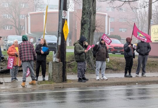 Exhaustion mounting for long-term care workers after three weeks on picket lines
