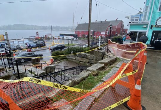 Car launches over downtown Lunenburg staircase, injuring pedestrian and driver
