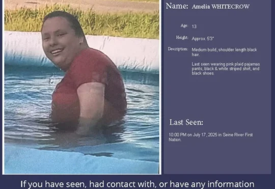 Treaty Three Police Service seeking assistance locating missing 13 year old
