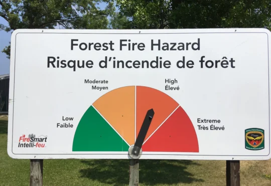 Forest fire hazard starting to inch up