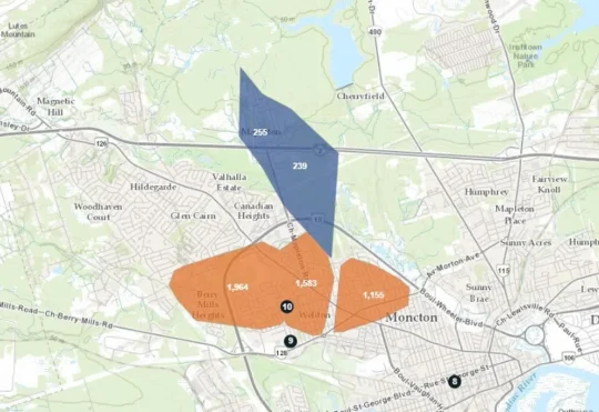 More than 5K without power in Moncton
