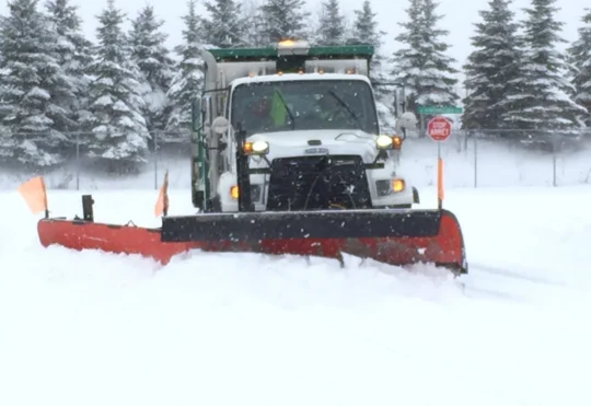 Snowy road conditions in Moncton region