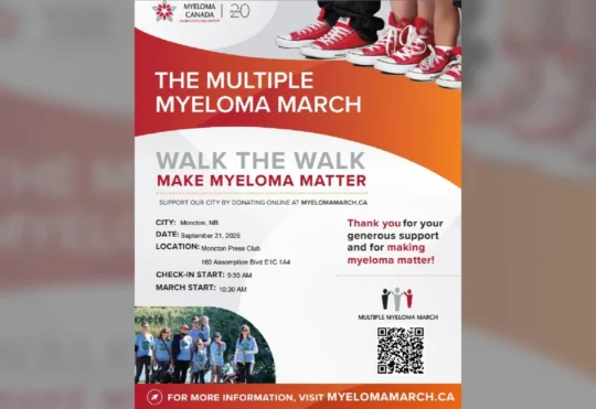 Marching in Moncton to support Multiple Myeloma research