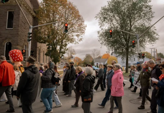 Hundreds march for women’s equity