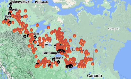 Yellowknife being evacuated amid wildfires in Northwest Territories: territorial state of emergency declared